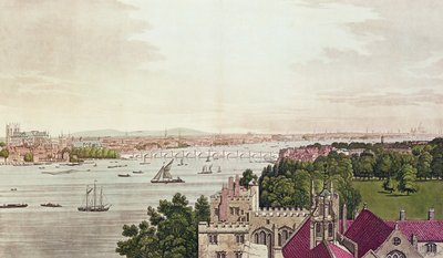 View of London from Lambeth, engraved by J.C Stadler by Joseph Farington